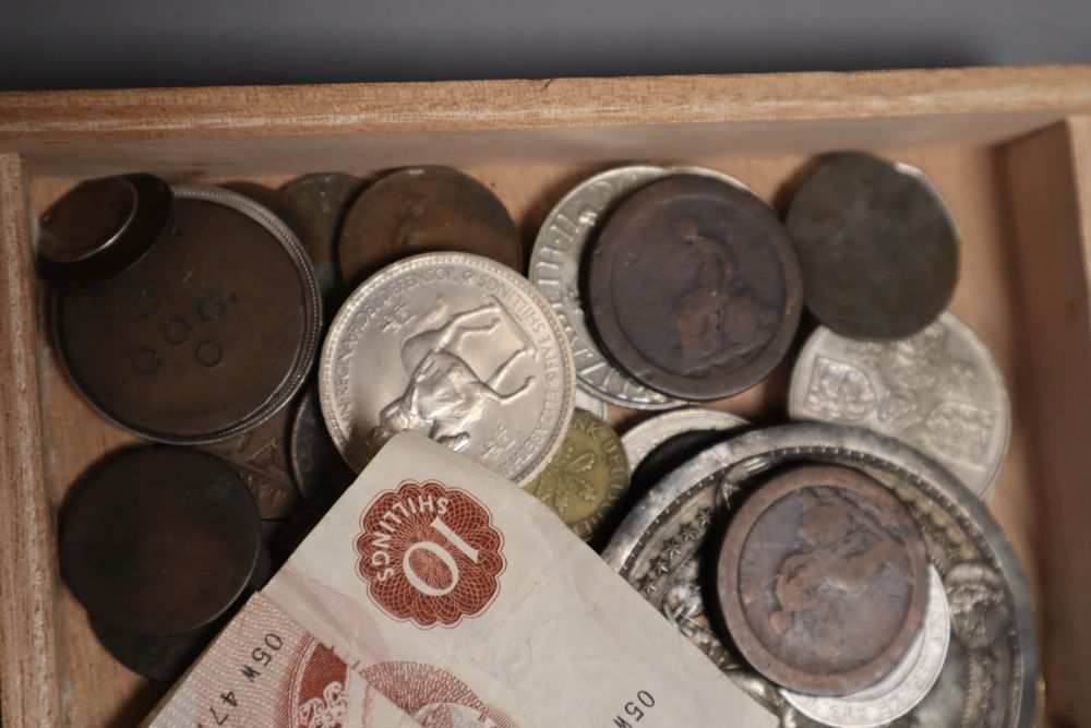 A group of 19th century medal and coins